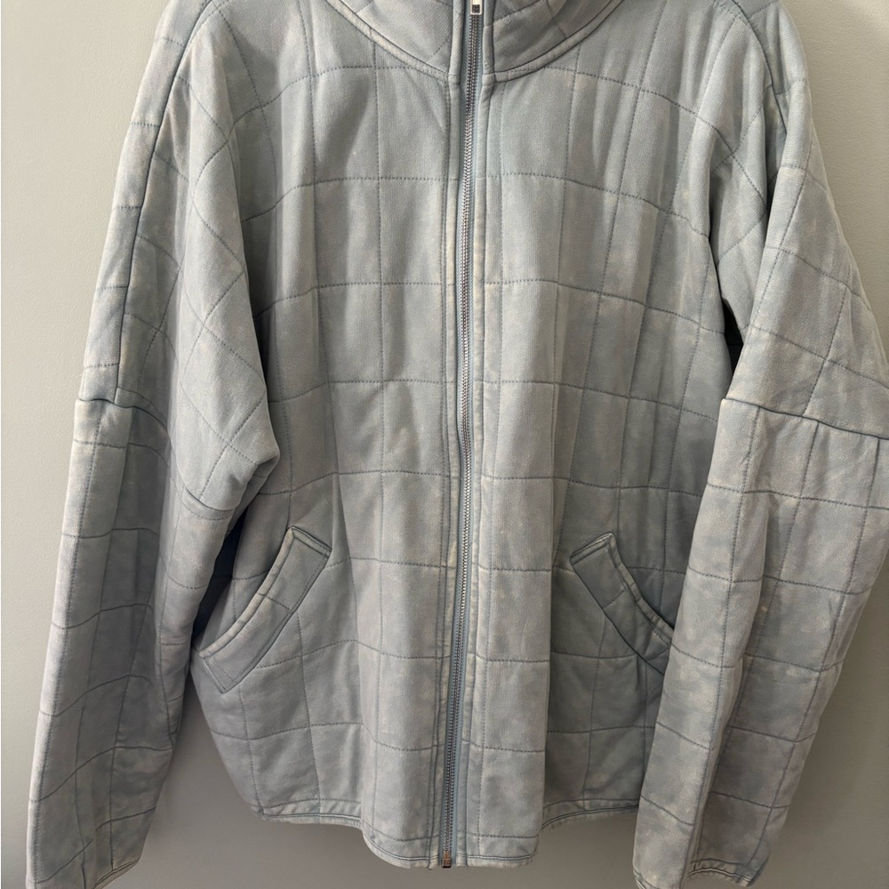 NWT Davi & Dani Quilted Gray Blue Jacket